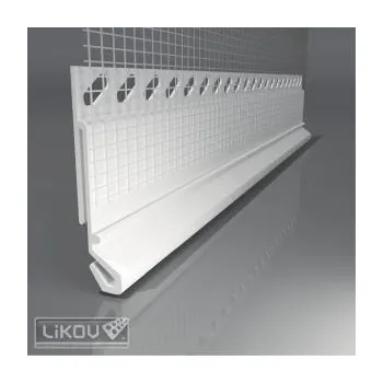 Stavební profil LIKOV LX-45 lišta ukončovací pro napojení oplechování s tkaninou š. 120mm délka 2m