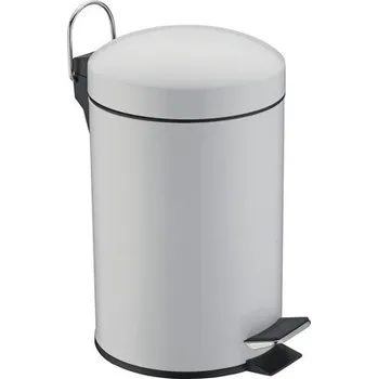 Odpadkový koš Odpadkový koš do koupelny nášlapný 3 litry bílý