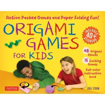 Cizojazyčná kniha Origami Games for Kids Kit - Stern, Joel