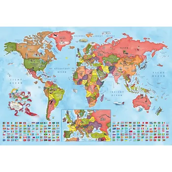 Ilustrovaná mapa států světa pro malé cestovatele - Kartografie PRAHA (2023)