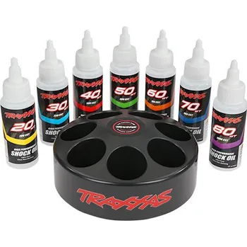 Průmyslové lepidlo Traxxas sada silikonových olejů (7x 60ml) s otočným stojanem