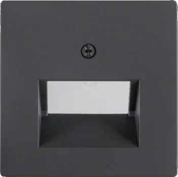 vypínač Centrální díl, pro zásuvku datovou 2x RJ45 Berker Q.1/Q.3/Q.7/Q.9 Barva: Antracit, Povrch: Sametová