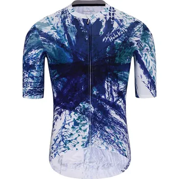 cyklistický dres HOLOKOLO Cyklistický dres s krátkým rukávem - TRACES ELITE - modrá/bílá XS