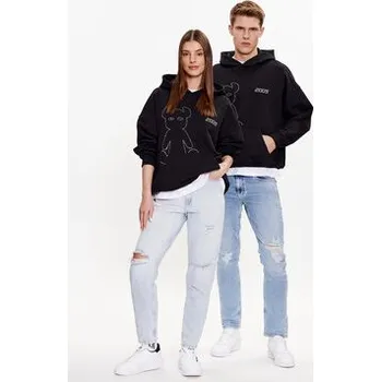 Pánská mikina 2005 Mikina Unisex Studded Horned Černá Regular Fit S