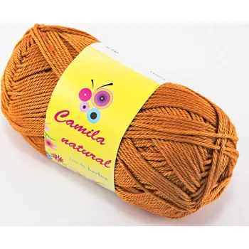 Příze Příze Camila natural - oranžová-hnědá - číslo barvy 210