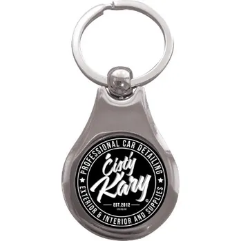 Přívěsek na klíče kolečko s potiskem Přívěsek na klíče kolečko Čistý káry