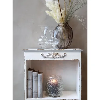 Váza Transparentní skleněná dekorační váza / svícen Drea - Ø 14*15cm