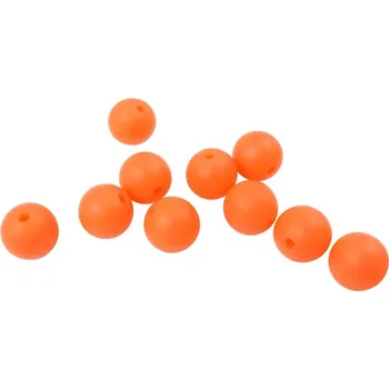 Dětské navlékací korálky Natana silikonové korálky oranžové 12 mm 10 kusů