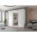 Šatní skříň s posuvnými dveřmi Erwin - 235 cm Barva: Bílá