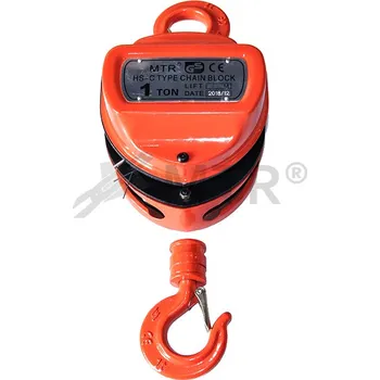 zvedák MTR Ruční řetězový zvedák s hákem HSC, bez řetězu Varianta: Ruční řetězový zvedák (kladkostroj) s hákem HSC, bez řetězu 1t lakovaný
