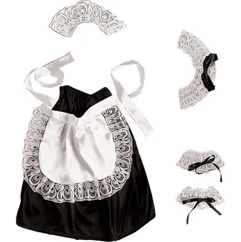 Karnevalový doplněk Sada - Pokojská - čelenka, zástěra, náhrdelník a náramky