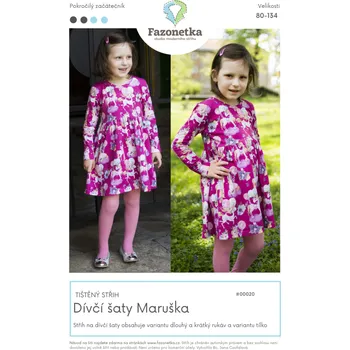 Nit Tištěný střih dívčí šaty Maruška vel. 80-134