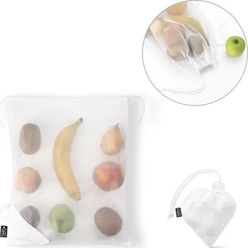 Nákupní taška BOLZANO. Skládací taška vyrobená ze síťovaná a 190T recyklovaného polyesteru (100% rPET) 50 bez potisku bez potisku