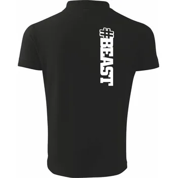 Pánská košile Beast hashtag - Polokošile pánská Pique Polo 203 - 5XL ( Černá )