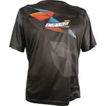 HAVEN Cyklistický dres s krátkým rukávem - ENERGIZER CRAZY SHORT - černá/červená/modrá S