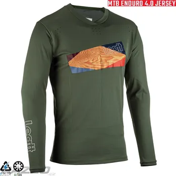 cyklistický dres Dres na kolo Leatt MTB Enduro 4.0 Jersey Pine 2023 XL