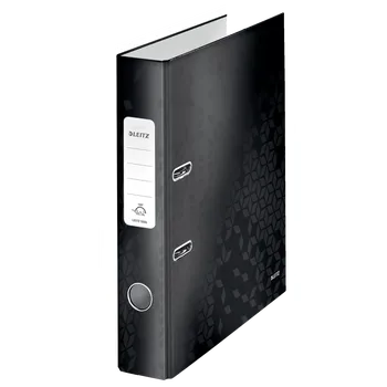 Pákový pořadač Leitz 180 Wow, černý, 52 mm, A4, PP/karton