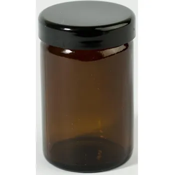 Lékárnička Lékovka hnědá + uzávěr, širokohrdlá 100ml 21ks