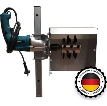 Škubačka drůbeže na vrtačku s ochranným krytem a stojanem SPIUMATRICE DIT SP RU0