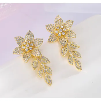 Náušnice B-TOP Náušnice s kubickými zirkony Květ