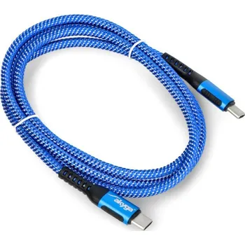 Datový kabel USB-C propojovací kabel 100W 1m modrý