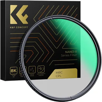 K&F 86MM XC16 Nano-X B270 CPL Filter, HD, Waterproof, Anti Scratch, Green Coated