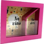 Dřevěná pokladnička DUO - na víno/děti