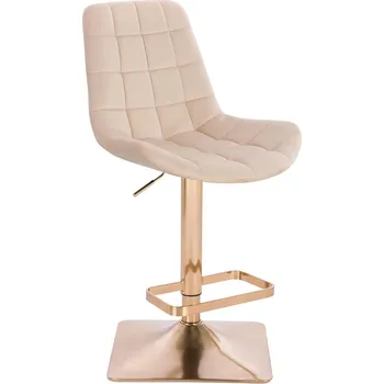 Barová židle Barová židle Voss velur základna zlatá - krémová