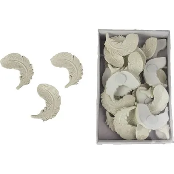 Vánoční dekorace Pírko k nalepení 24 ks X2803