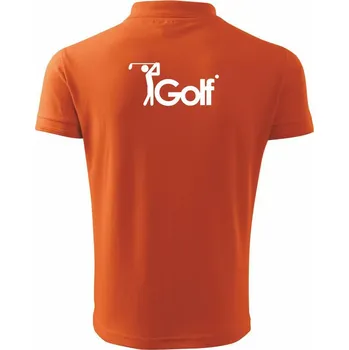 Pánská košile Golfista - Polokošile pánská Pique Polo 203 - 5XL ( Oranžová )