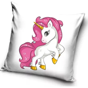 Polštář Povlak na polštářek Unicorn Jednorožec bílý