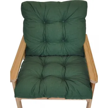 Podsedák Axin Trading s.r.o. Polstr na křeslo Nordic - látka tmavě zelený melír