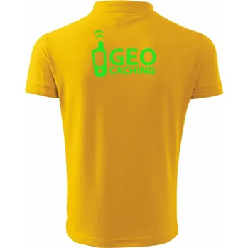 Pánská košile Geocaching gps - Polokošile pánská Pique Polo 203 - 5XL ( Žlutá )