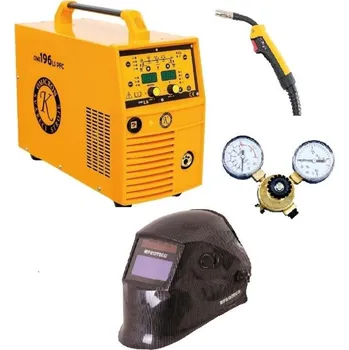 Svářečka Omicron OMI 196LS PFC Synergie + hořák 4m + red.ventil + kukla invertorový svářecí poloautomat s příslušenstvím