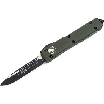 Pracovní nůž Microtech Ultratech, vystřelovací nůž s klipem, černá čepel, zelený 121-1OD