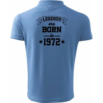 Pánská košile Legends are born in 1972 - Polokošile pánská Pique Polo 203 - 2XL ( Pyžamově světlá modrá )