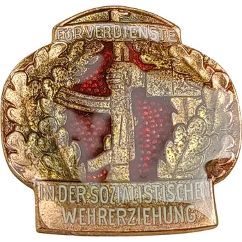 ARMÁDNÍ ORIGINÁL NVA Čestný odznak za zásluhy v socialistické branné výchově bronzový NVA originál