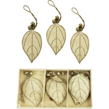 Vánoční dekorace Dekorační listy, 9ks K0576