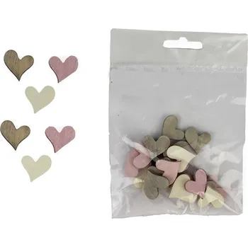 Dekorační srdíčka 24 ks D1681
