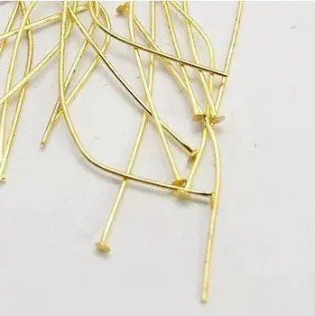 Materiál na výrobu šperku Nýt pro tvoření šperků, zlatý, 50x0.7mmmm, baleno po 20ks