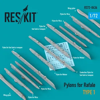 Plastikový model 1/72 Pylons for Rafale type 1