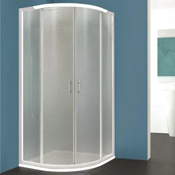 Roltechnik Posuvná zástěna Plano Bern New čtvrtkruh BPR2 R550 bílé/grape 90 x 190 cm