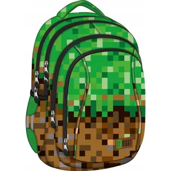 Školní batoh St.Right 4komorový školní batoh BP04 26 l Minecraft
