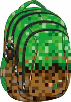 Školní batoh St.Right 4komorový školní batoh BP04 26 l Minecraft