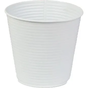 Květináč Květináč plechový bílý k1863-01