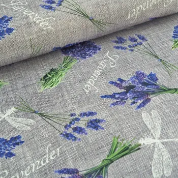 Teflonová látka Levandule nápis 155