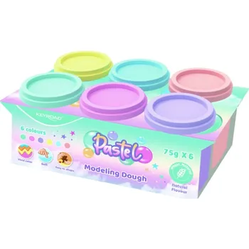 Modelovací hmota Modelovací hmota Keyroad 6 pastelových barev, 450g