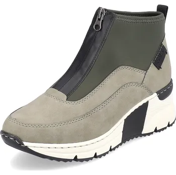 Dámská zimní obuv DÁMSKÉ KOTNÍKOVÉ BOTY RIEKER N6352-52 ZELENÁ Barva: Zelená, Velikost: 39