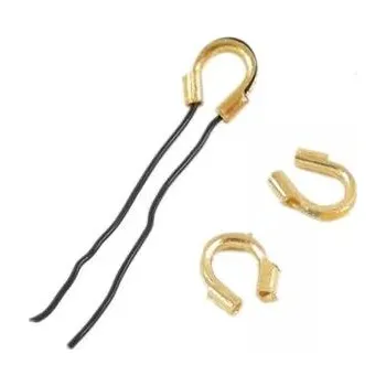 Materiál na výrobu šperku Ochranný drátek na návlekový materiál, zlatý, baleno po 10ks