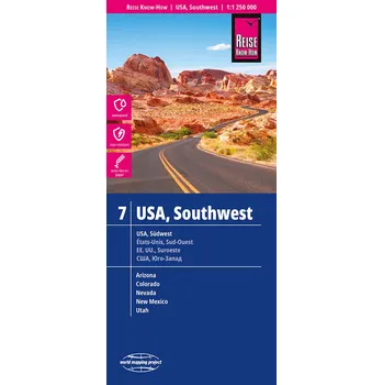 Reise Know-How Verlag mapa USA southwest (č.7) 1:1,25 mil. voděodolná